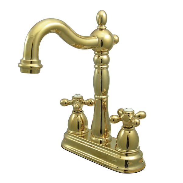 Heritage KB1492AX Bar Faucet W/out Pop-Up Rod, Polished Brass